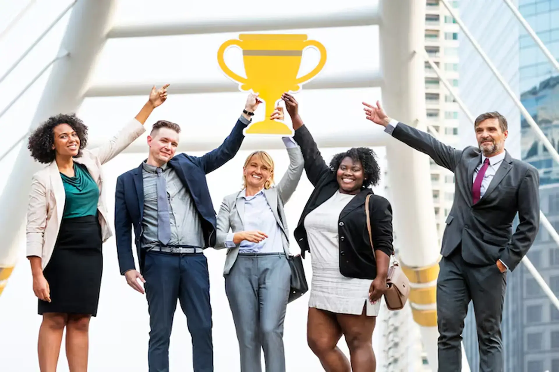 Premiação de colaboradores com brindes personalizados e presentes corporativos da LCM Brindes para reconhecimento empresarial e motivação de equipes